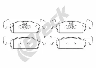 25738 00 702 00 BRECK Комплект тормозных колодок, дисковый тормоз